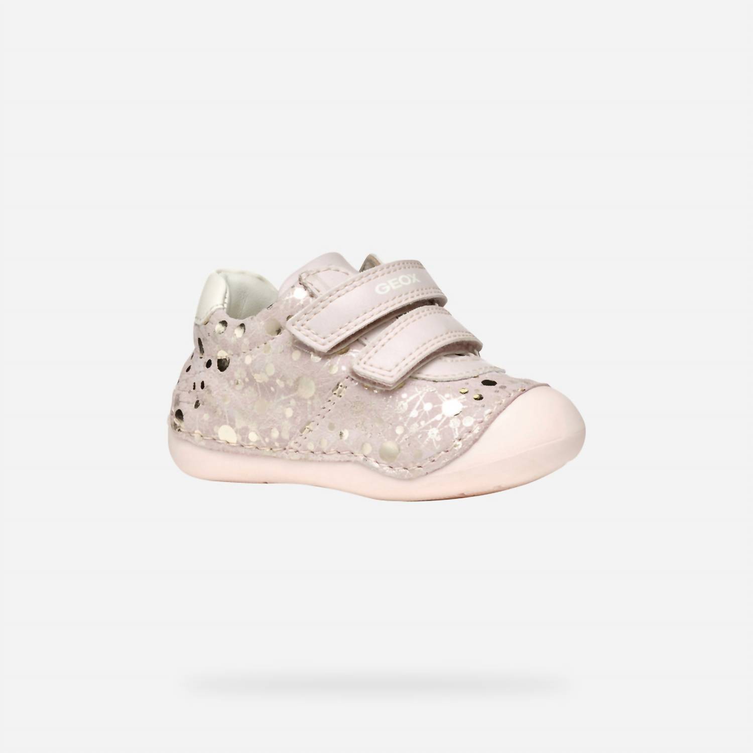 New Geox Girls Tutim Sneakers In Rose/Off White